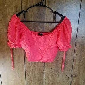 Red crop top